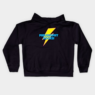 PHILOSOPHY ROCKS! LIGHTNING LOGO SLOGAN FOR TEACHERS, LECTURERS ETC. Kids Hoodie